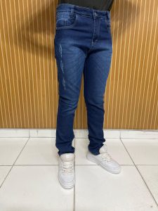 Calça Jeans Masculina Azul Escuro Destroyed