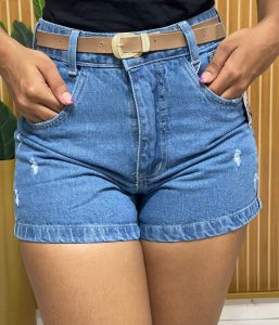 Short Jeans Claro Com Dystroied