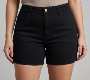 Short Brim Preto Feminino